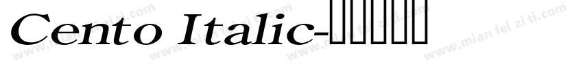 Cento Italic字体转换